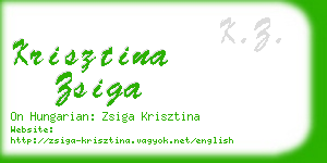 krisztina zsiga business card